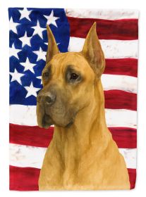 Fawn Great Dane American Flag Garden Flag Mailbox Flag Decorative Yard Flag Banner Outside Patio Artwork Yard Flower Beds, Garden Size, Multicolo