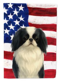 Black and White Japanese Chin American Flag Garden Flag Mailbox Flag Decorative Yard Flag Banner Outside Patio Artwork Yard Flower Beds, Garden S