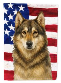 Agouti Siberian Husky American Flag Garden Flag Mailbox Flag Decorative Yard Flag Banner Outside Patio Artwork Yard Flower Beds, Garden Size