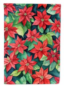 Poinsettias Garden Flag Mailbox Flag Decorative Yard Flag Banner Outside Patio Artwork Yard Flower Beds, Garden Size, Multicolor